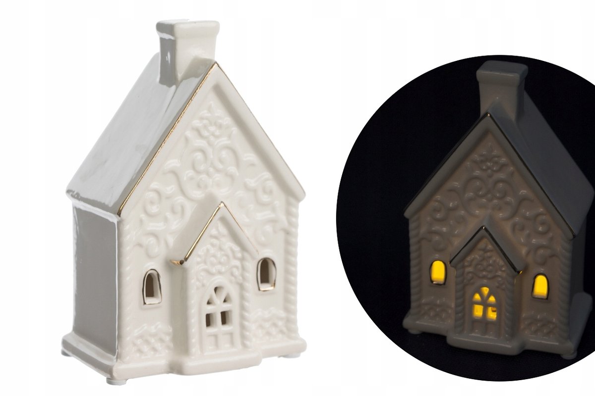 Decoratieve Keramische Woonhuis LED Verlichting 14 cm