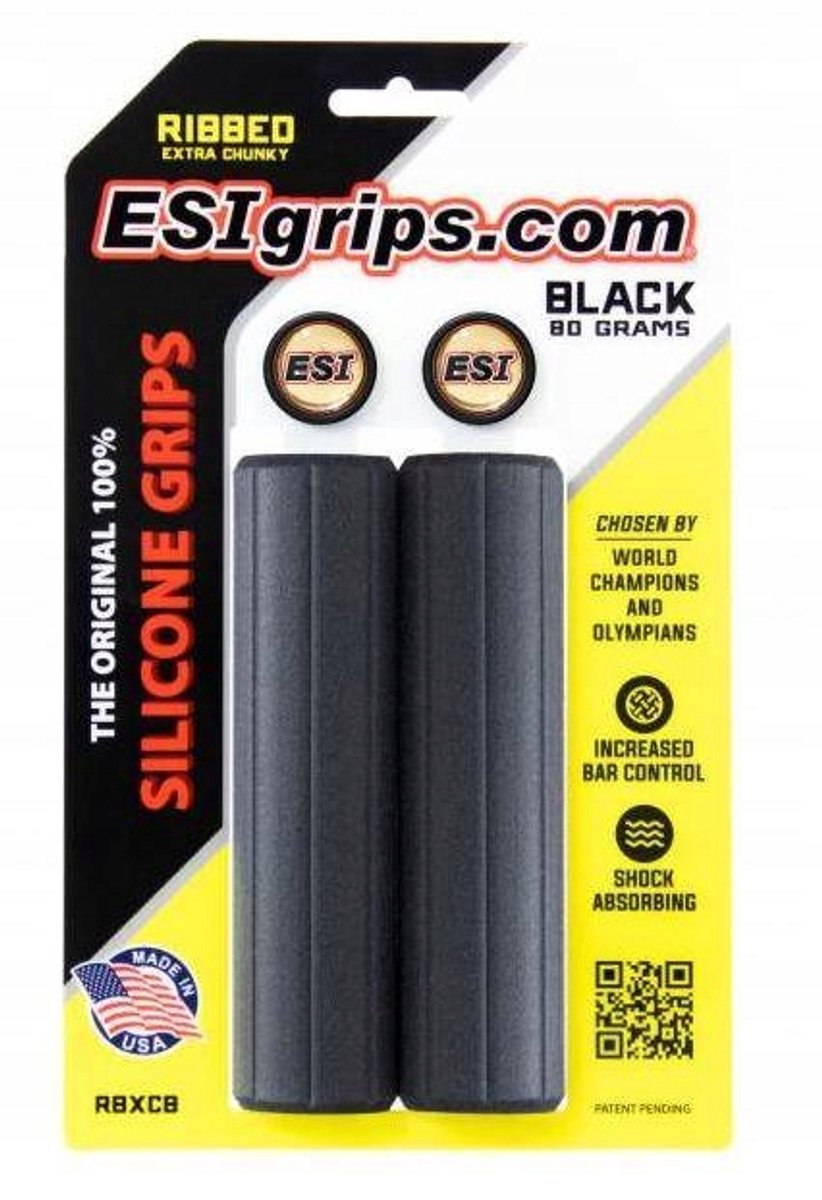 ESI Grips Ribbed Extra Chunky Zwart Fietshandvatten - Extra grip