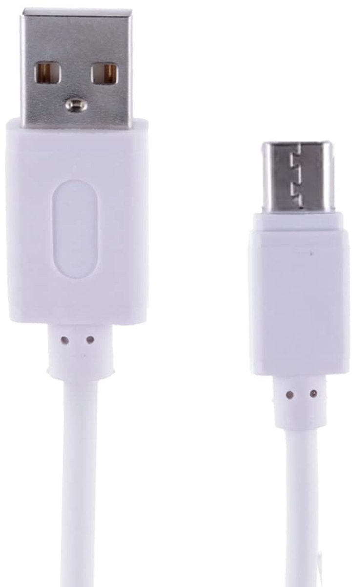 USB naar Micro USB Kabel 1,5M - Wit - Male - Voor opladen en datatransfer - ShopVlot