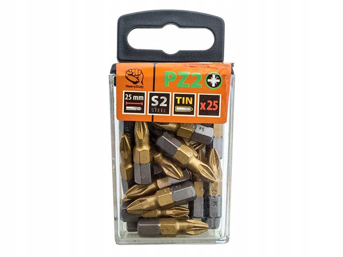 Titanium PZ2 Schroefbits 25mm - 25 stuks