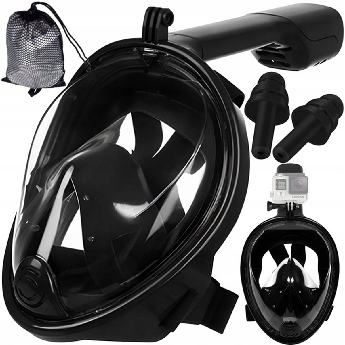 Volledig gezichtsmasker voor snorkelen en duiken - Maat S/M