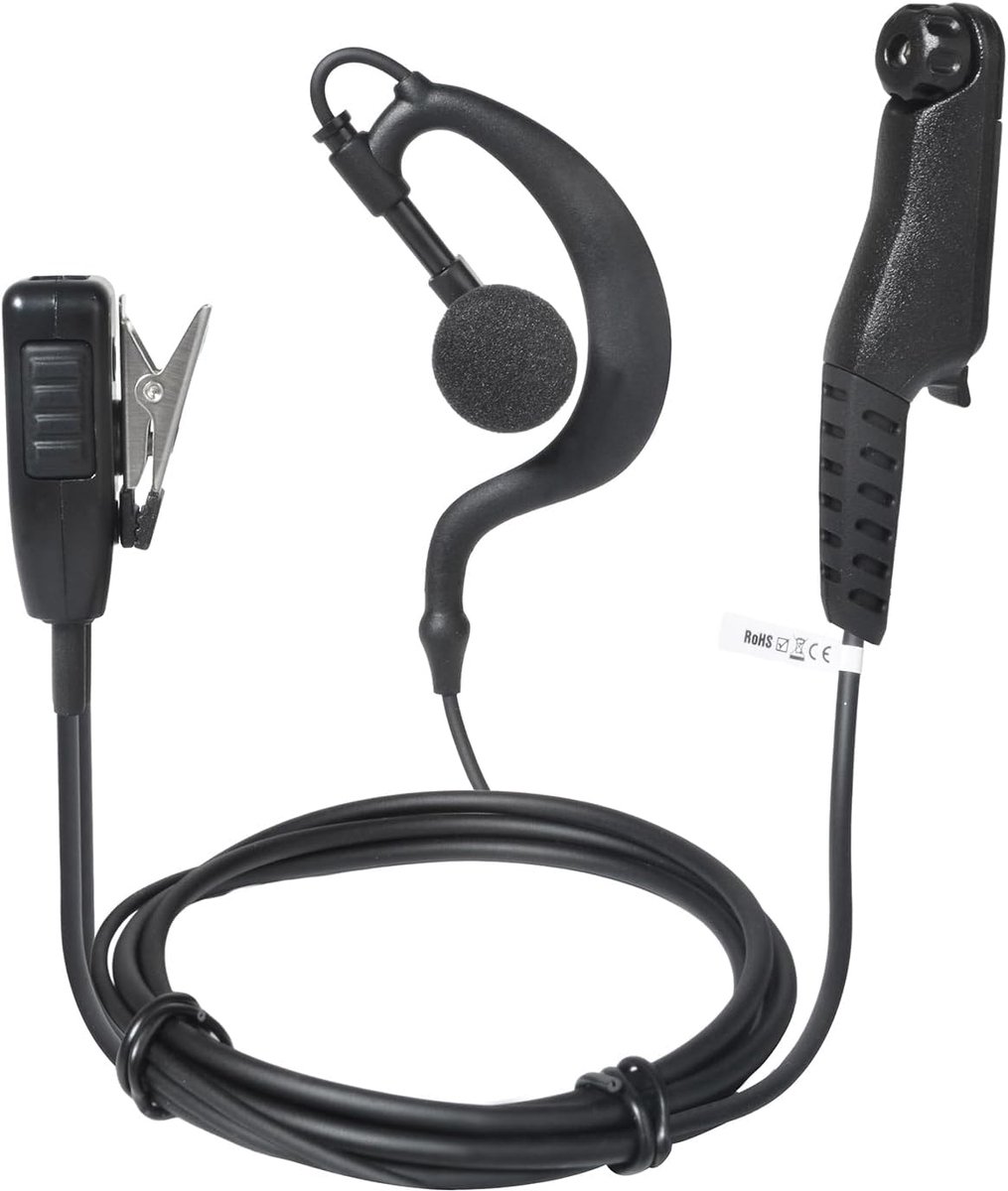 Walkietalkie headset G-vorm - PTT-microfoon - Compatibel met Motorola R7, MXP600, ION - Handfree bellen - ShopVlot