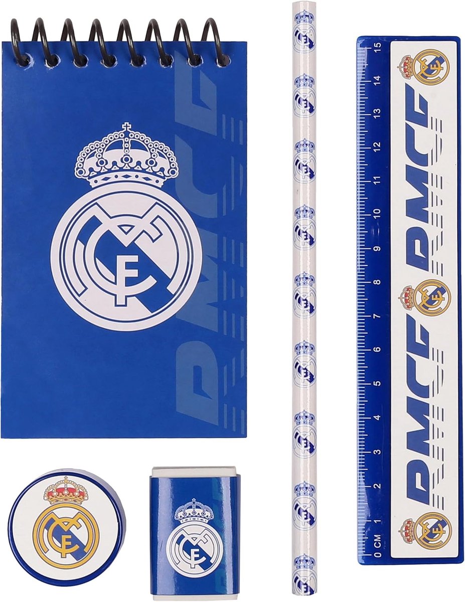 Schoolspullen set voor jongens - Real Madrid - 5-delig - perfect voor voetbalfans - ShopVlot
