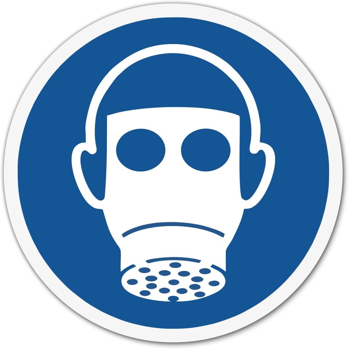 Veiligheidssticker Ø 10 cm - latex print - weerbestendig - ideaal voor werkplek - ShopVlot