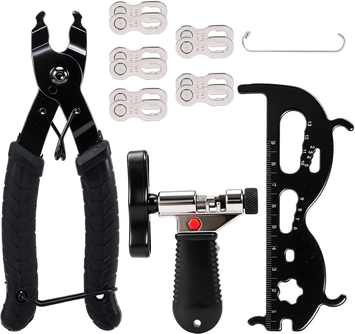Gereedschap Voor Fietsketting, Reparatieset Met Kettingpons, Tang Voor Snelkoppelingen En 5 Paren Snelkoppelingen - ShopVlot