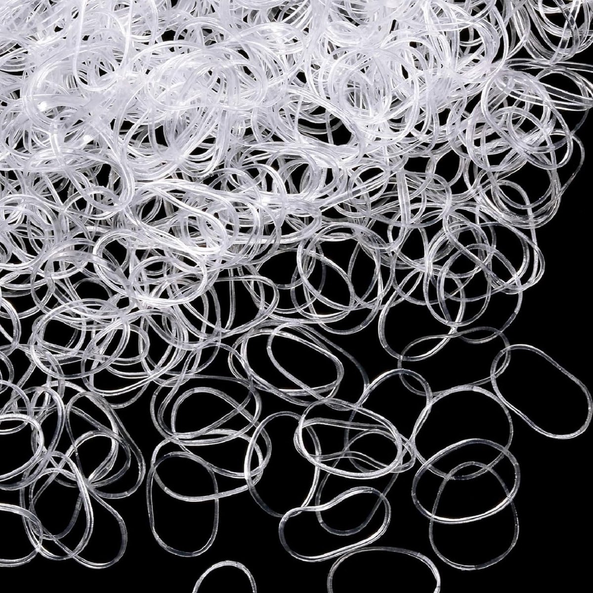 Hicarer 1000pcs Mini Rubber Hair Bands 1/2 Inch Soft Elastic Bands for Women Hair Braiding Ponytails and Beards Small - ShopVlot