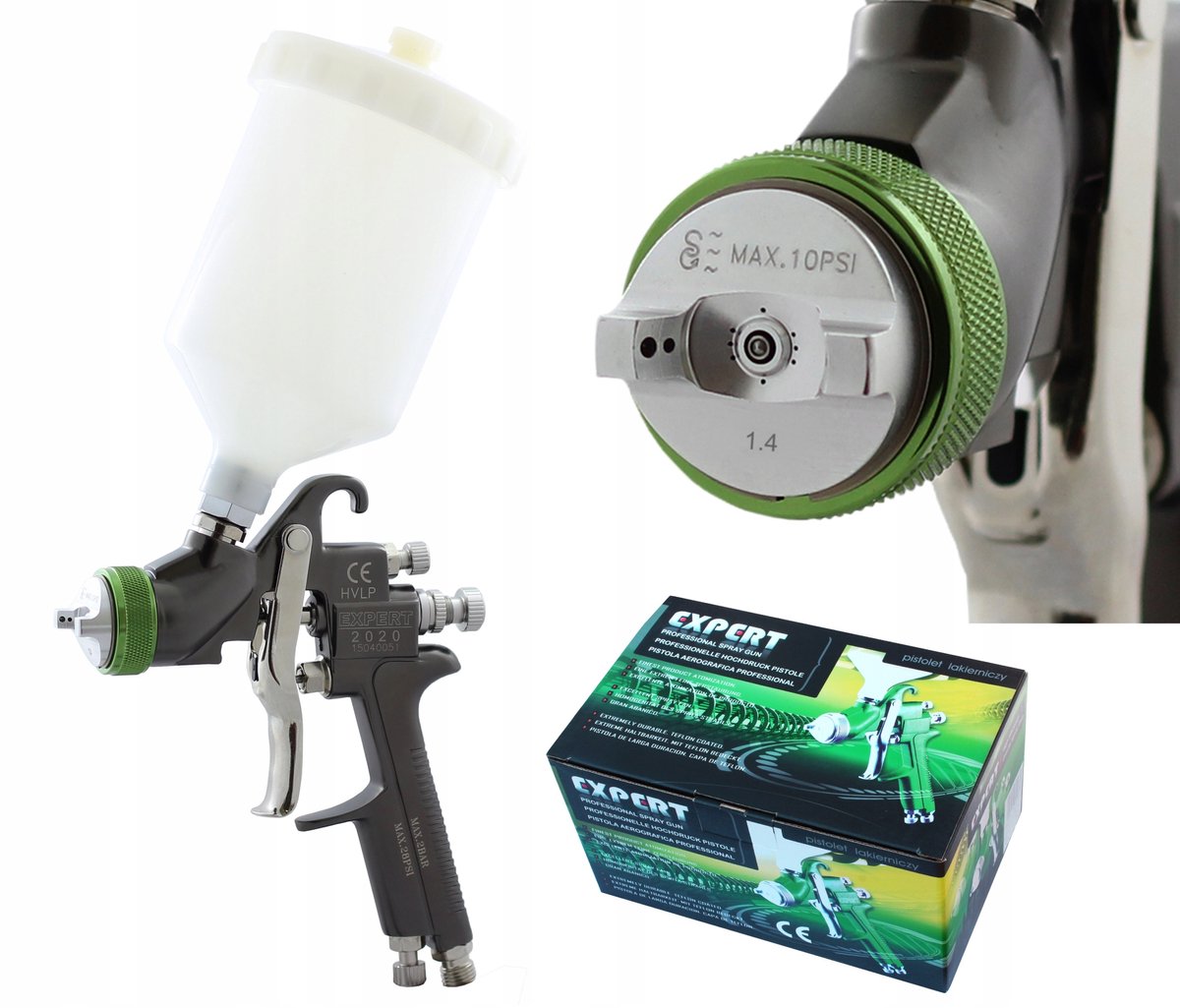 EXPERT HVLP Spuitpistool 1.4mm 600ml - Professioneel Lakgereedschap