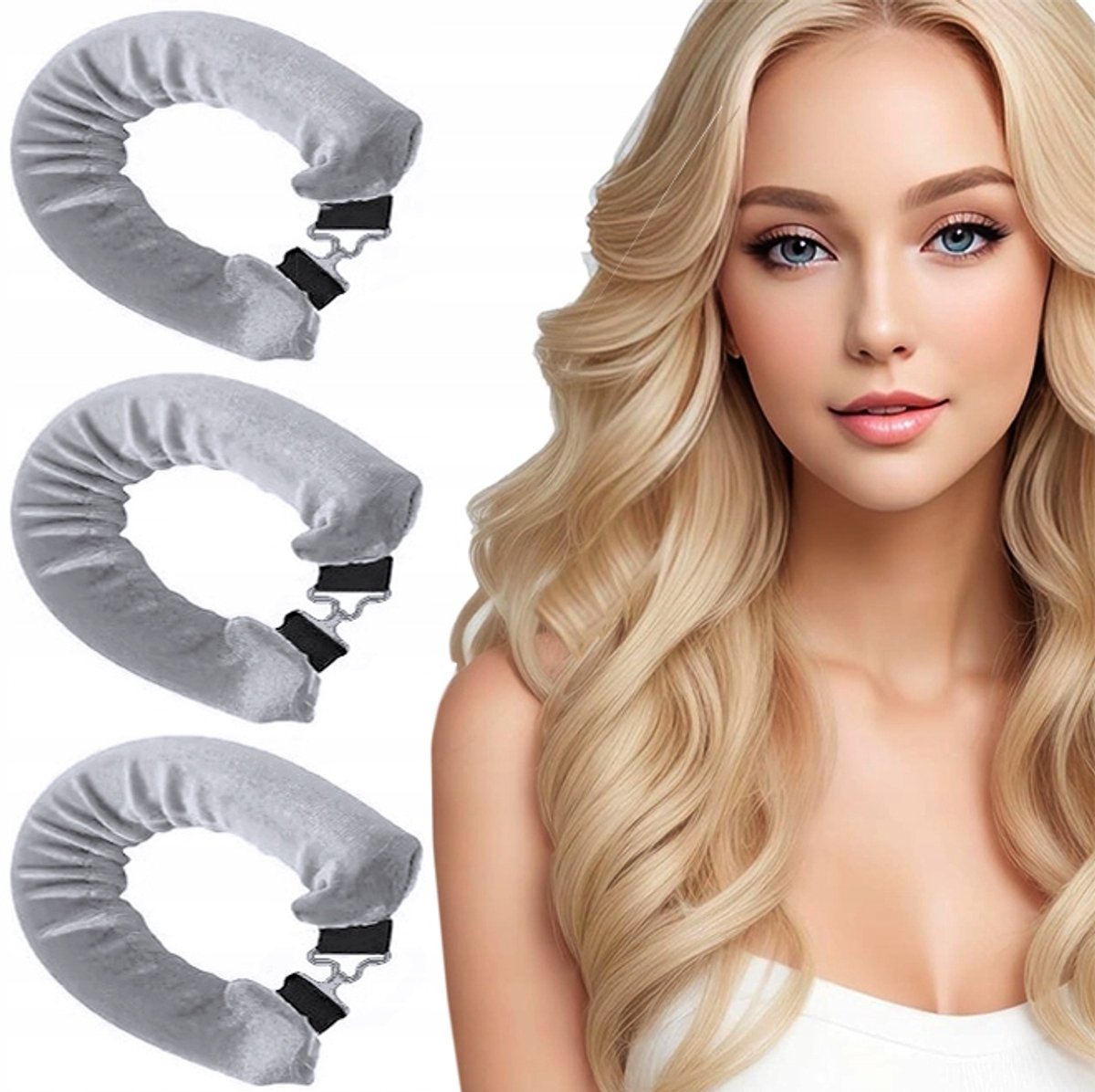 Velvet Haarrollers 3 Stuks voor Blowout Effect Krullen