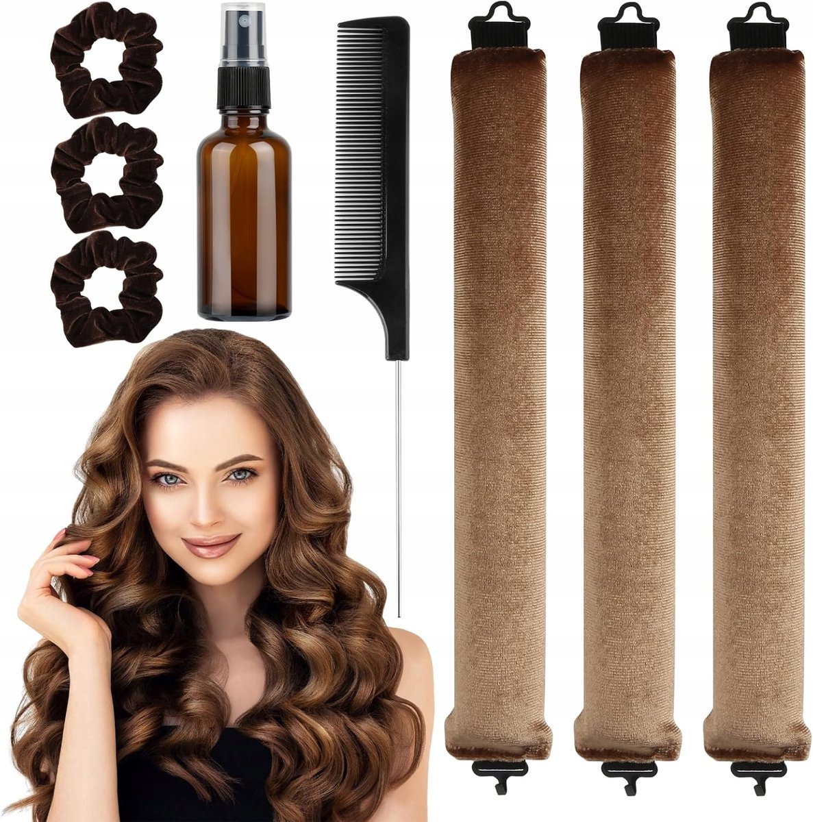3x Zachte Haarrollers - Krullen en Golven Zonder Hitte, Inclusief Accessoires