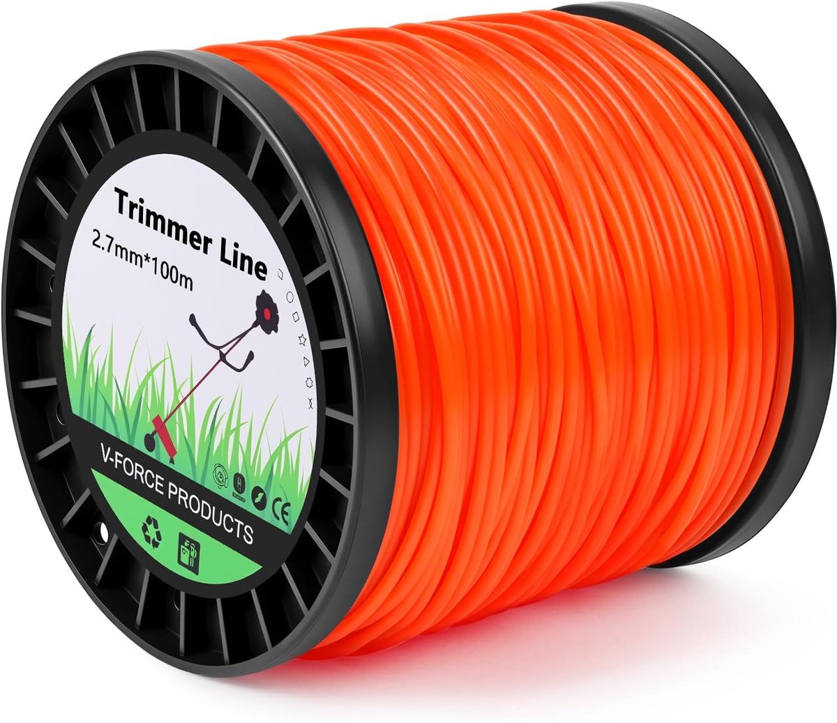 Round Grass Trimmer Line 2.7mm x 100m Universal Nylon Grass Trimmer Wire, Professional Heavy Duty Nylon Grass Trimmer - ShopVlot