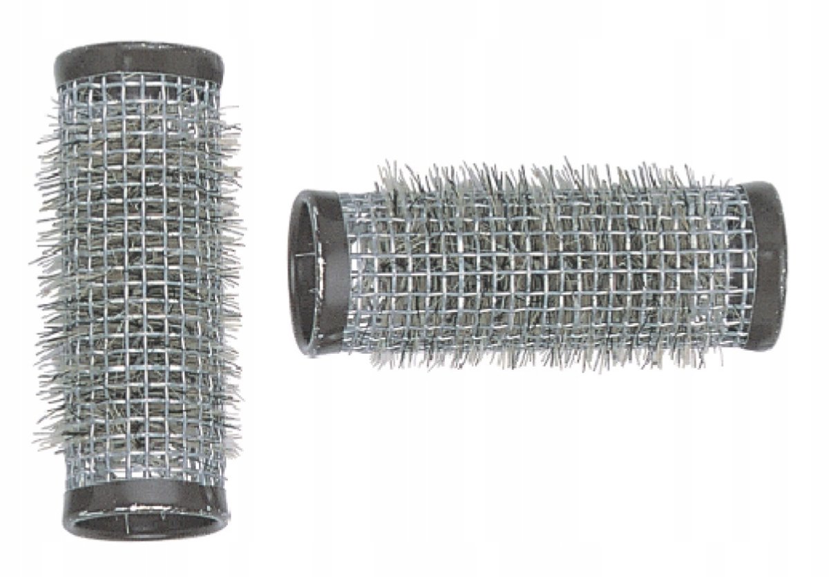 Gorgol Metalen Haarrollers met Zwijnenhaar Borstel - 24mm (6 stuks)