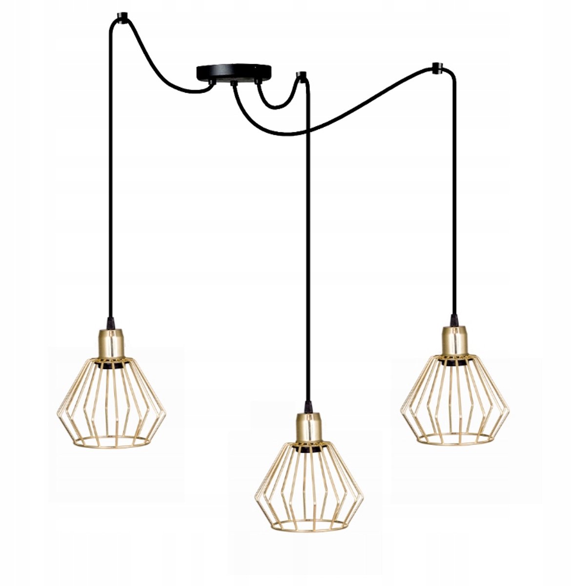 Merkloze Goudkleurige Diamant Hanglamp - 210cm Breed