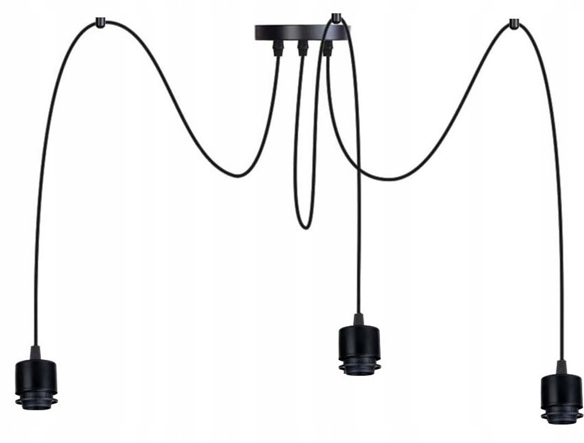 Merkloze Hanglamp Basis voor 3x E27 Fitting, Loft Stijl