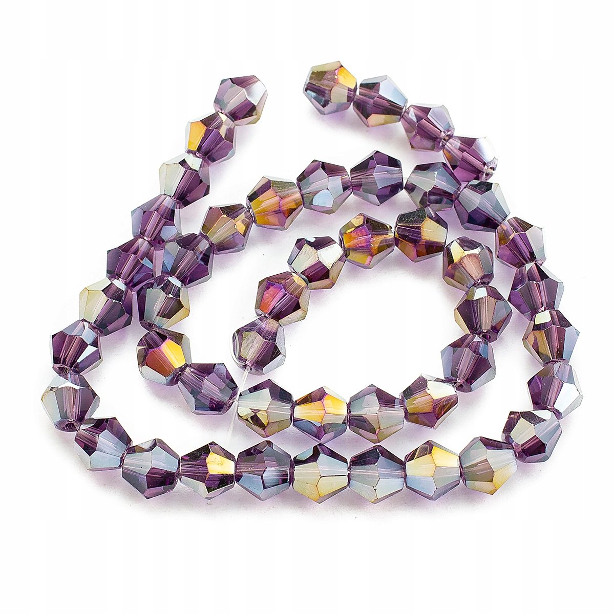 Glazen Bicone Kralen, Indigo AB, 6x5,5-6mm, 50 stuks