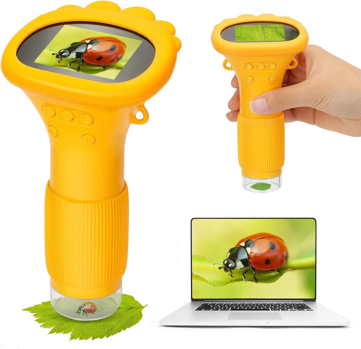 Microscoop Voor Kinderen - Digitale Kindermicroscoop - Mini-Microscoopcamera Met 1000x Zoom - STEM-Speelgoed Voor Jongens Meisjes