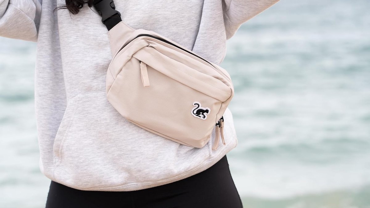 Doggy Bag Unisex Adult Shoulder Bag, 2 Litres, Recycled, off-white, Waist or Chest Waist Bag - ShopVlot
