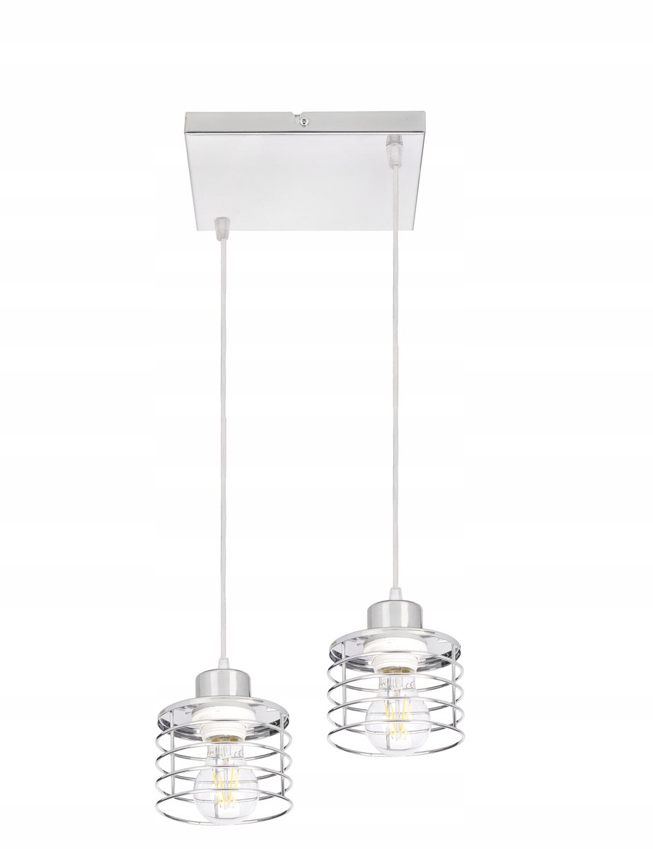 Loft Hanglamp Metaaldraad E27 - Zilverkleurig