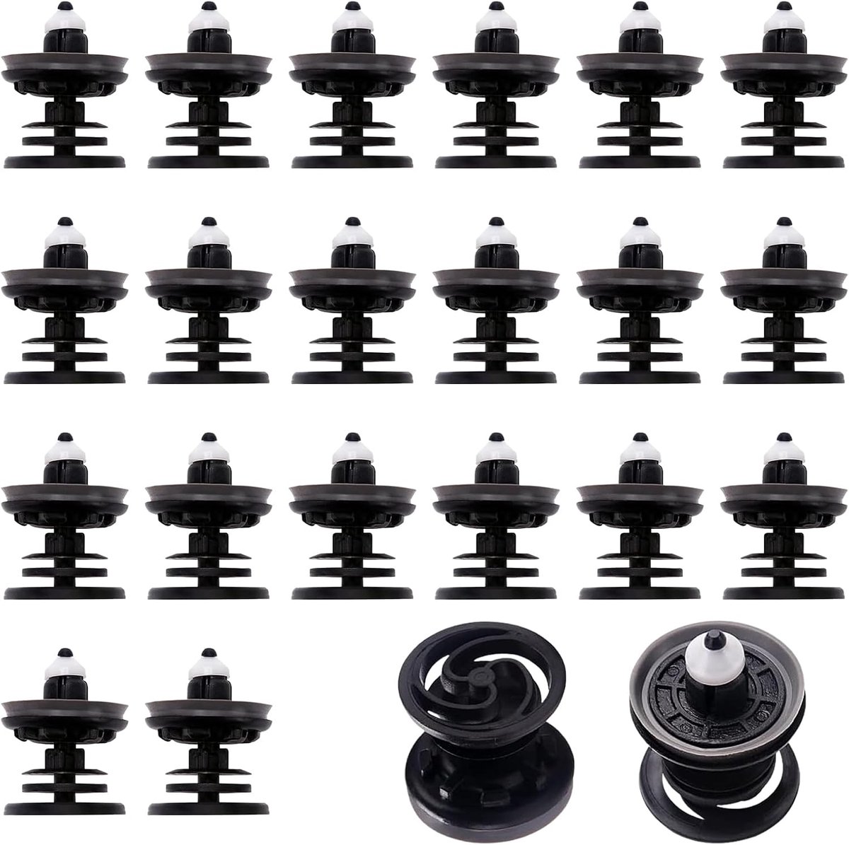 Pack of 20 Car Door Trim Fixing Clips with Seal Rubber Ring, Car Door Trim Fixing Clips for VW Golf 5 6 7 T4 T5 - ShopVlot