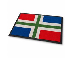 Hamat Deurmat Provincie Groningen – Schoonloopmat met Groningse Vlag – 45 x 75 cm