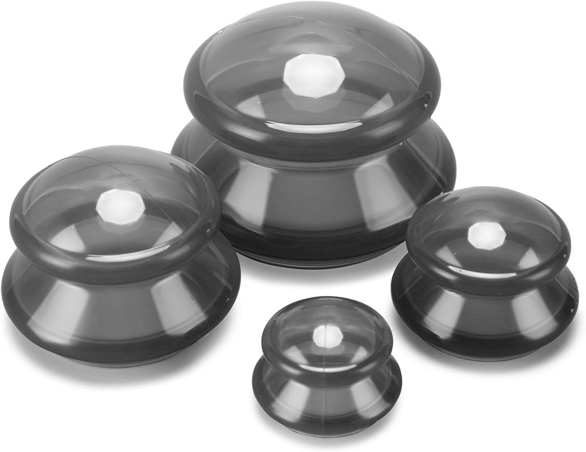 Professionele Siliconen Cupping Set - Complete Massage Cups voor Thuisgebruik - Geschikt voor Vermindering van Cellulitis en Spierpijn - Myofasciale Cupping Therapie voor Spieren en Gewrichten
