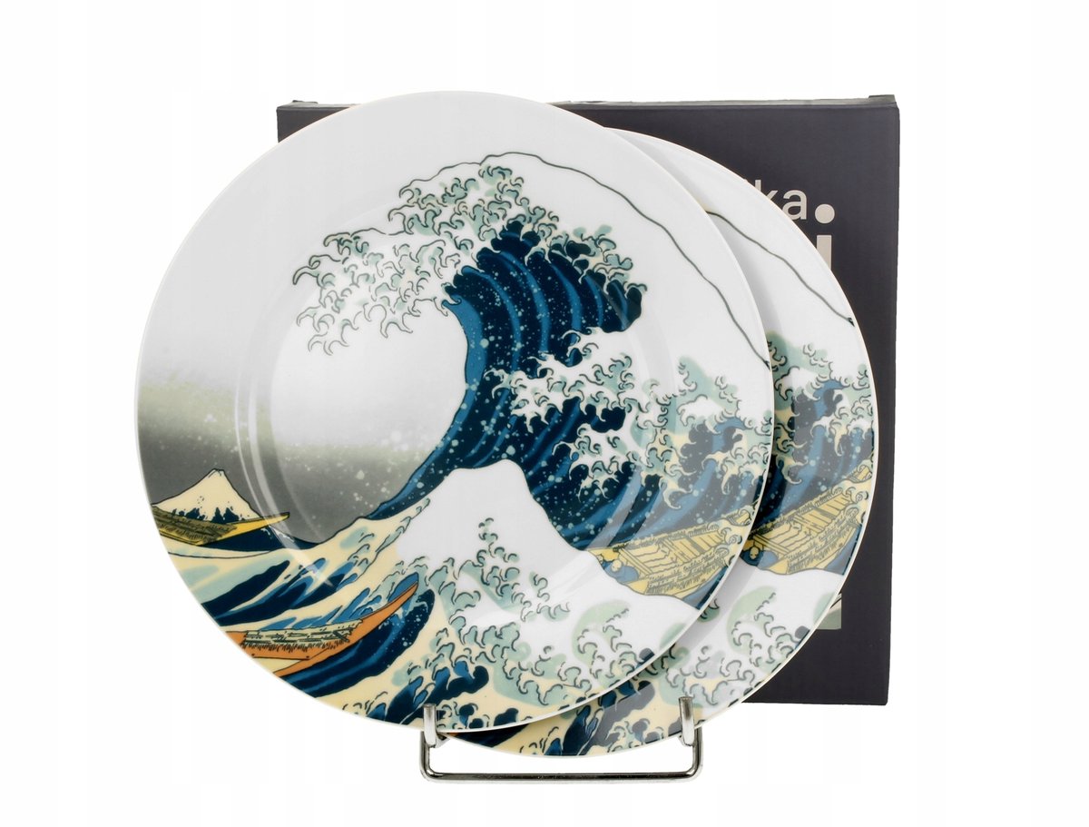 Set van 2 The Great Wave Dessertschaaltjes - Hokusai Kunst