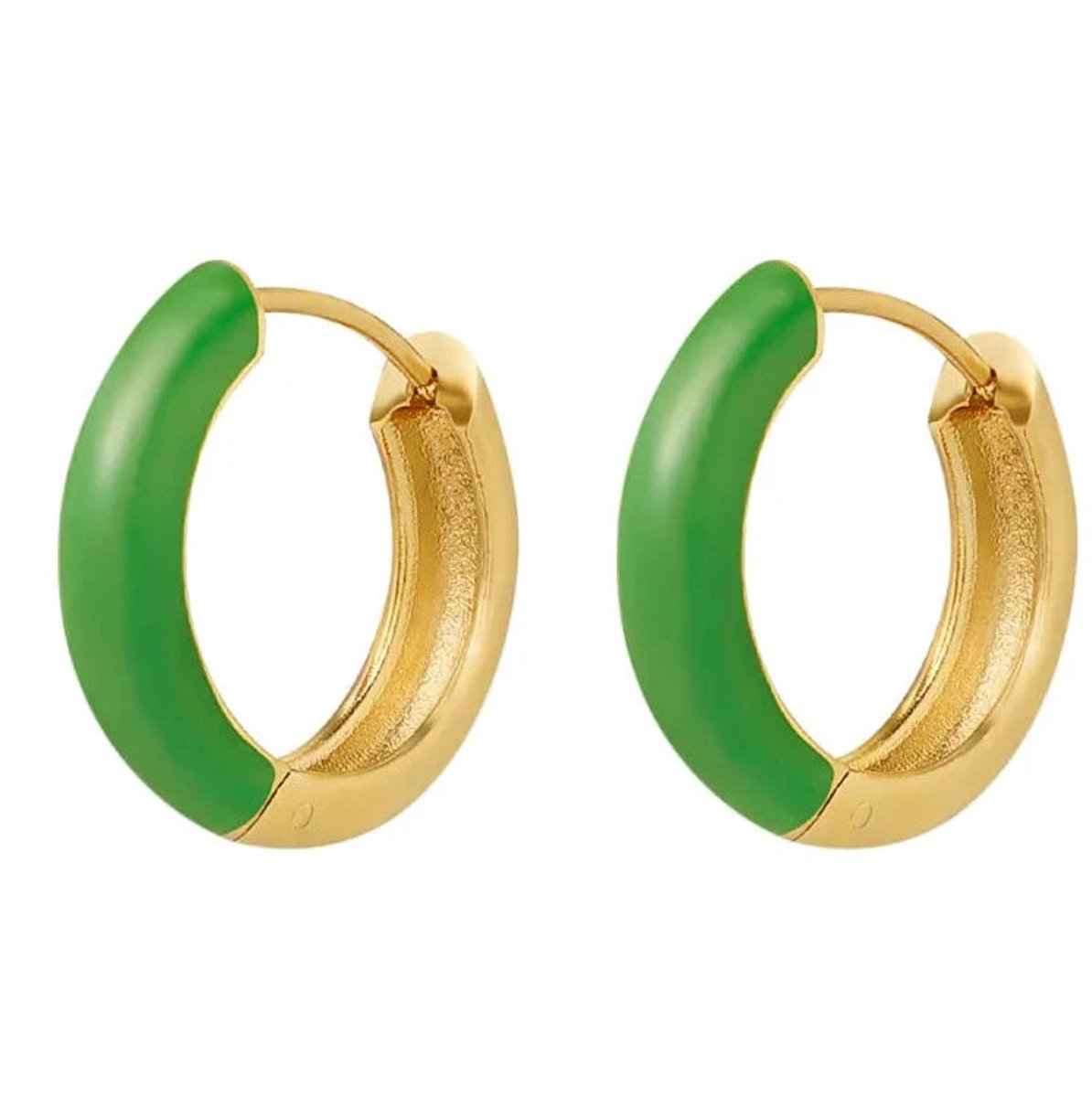Yehwang Oorbellen Ringen goud groen