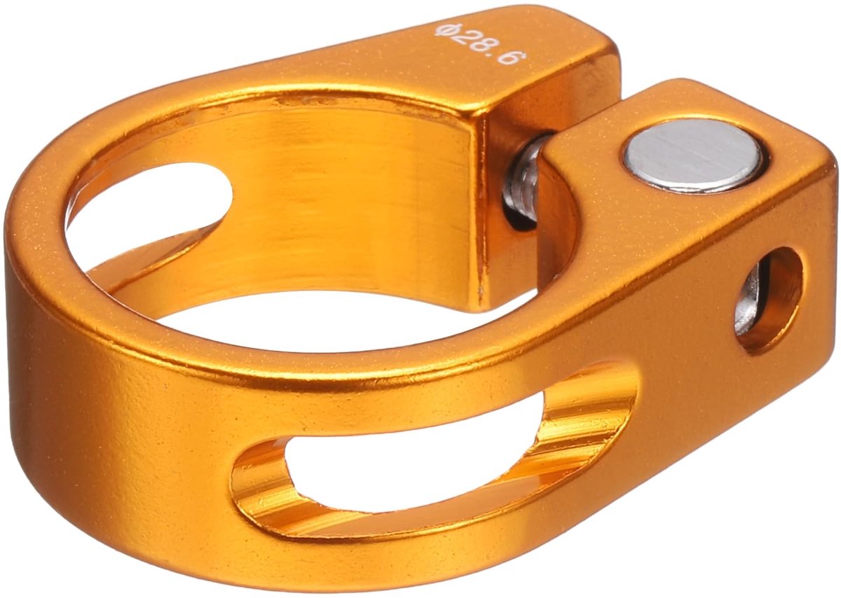 Fietszadelklem 28,6 mm - Gouden Aluminium Klem