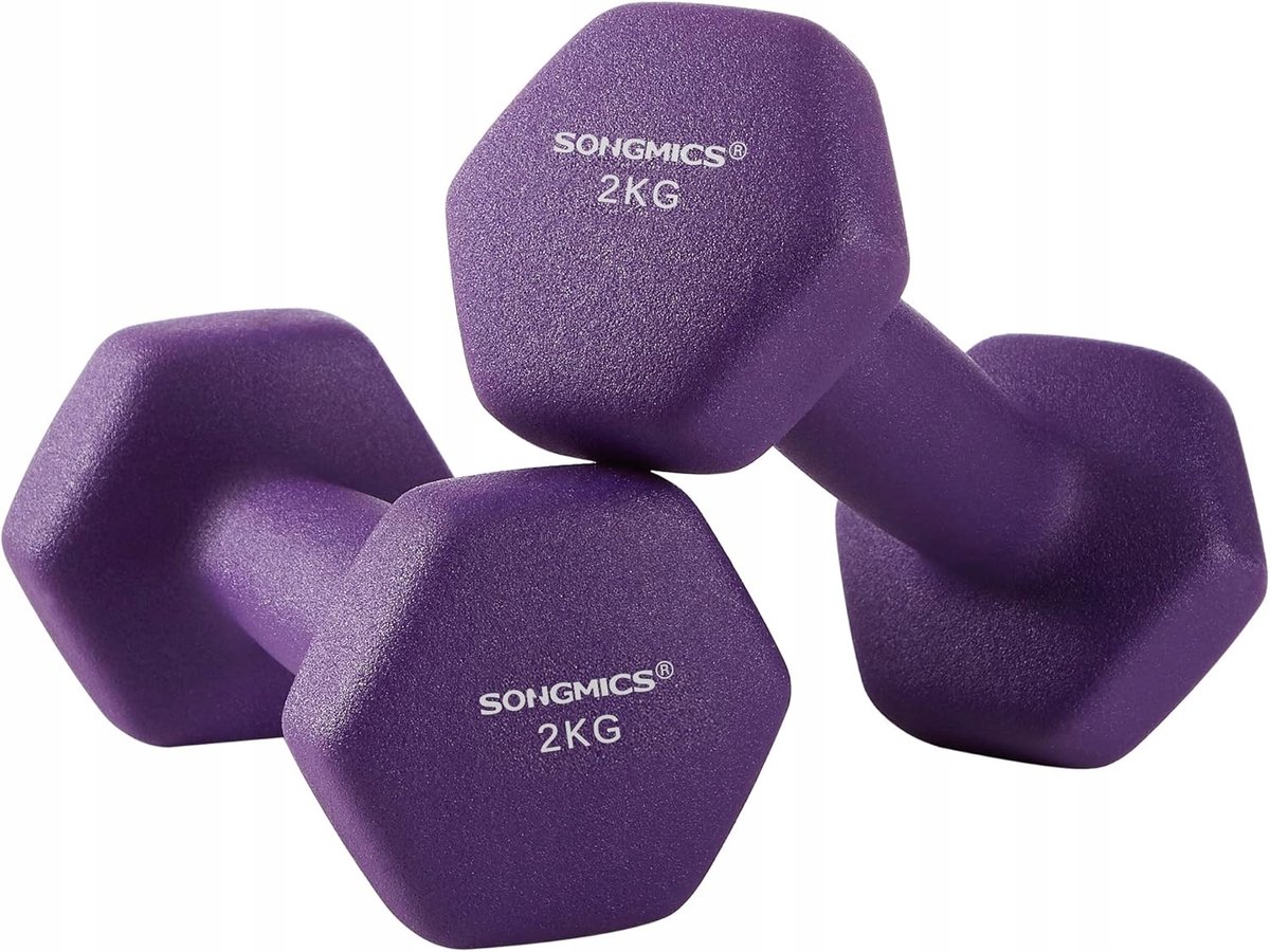 Merkloze Halsterset 2x2kg - Paars, Neopreen, Antislip