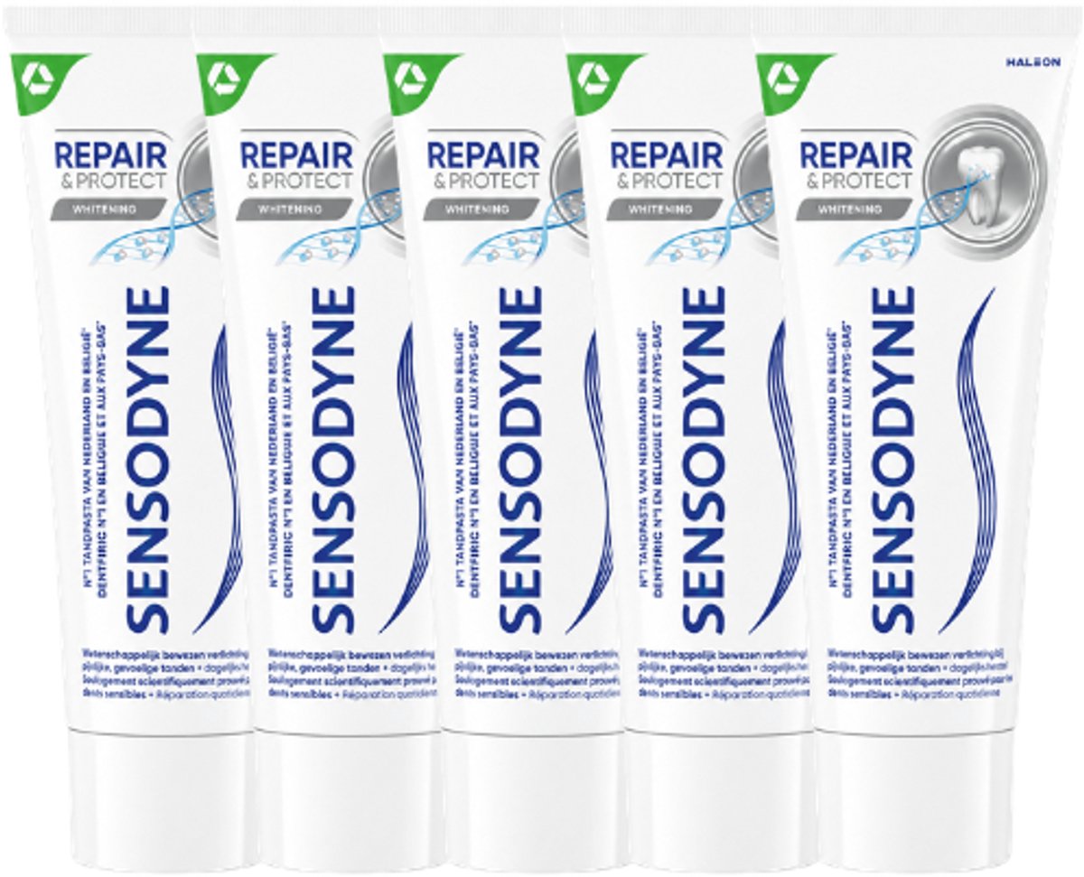 Sensodyne Repair & Protect Whitening Tandpasta - 5 x 75 ml - Voordeelverpakking