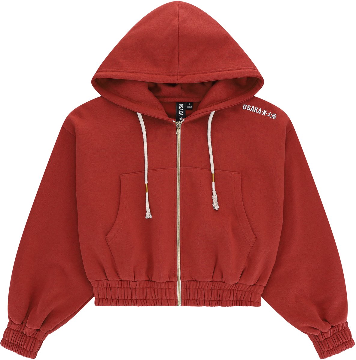 Osaka Women Cropped Full Zip Hoodie Brunette