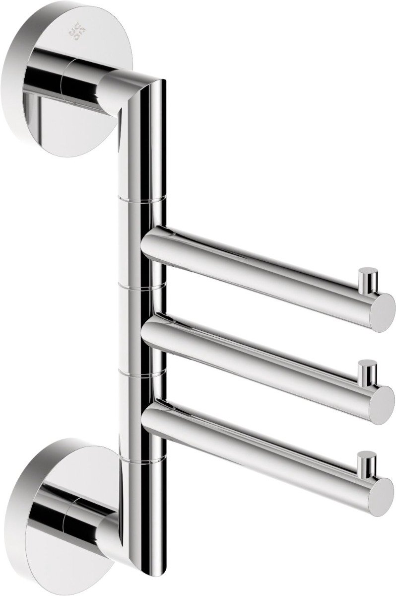 Sanifun JASMIN Handdoekdrager Chroom 3-Armen – RVS 304 – Wandmontage