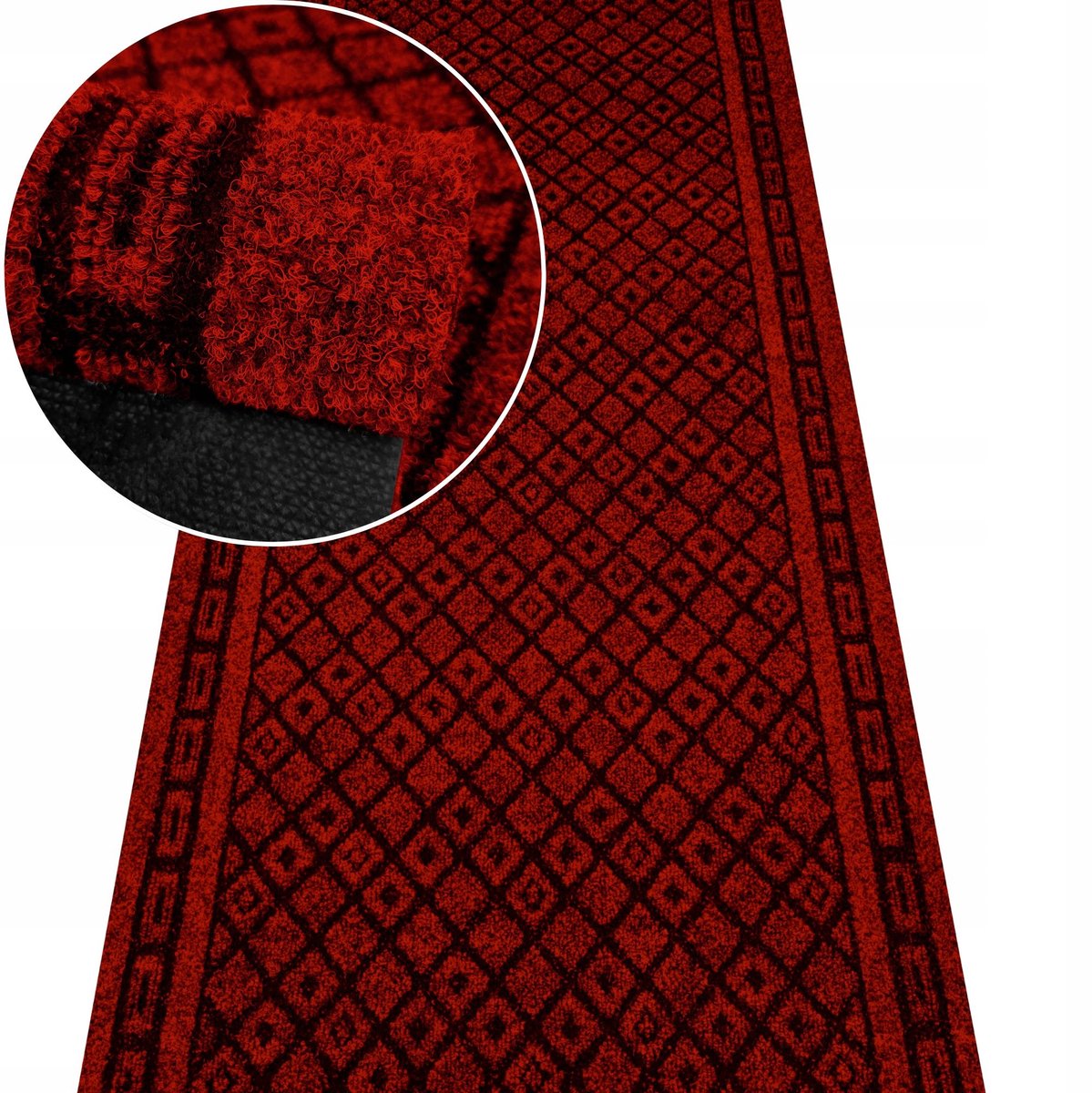 Deurmat op maat - Rode loper - 100 cm breed - Antislip