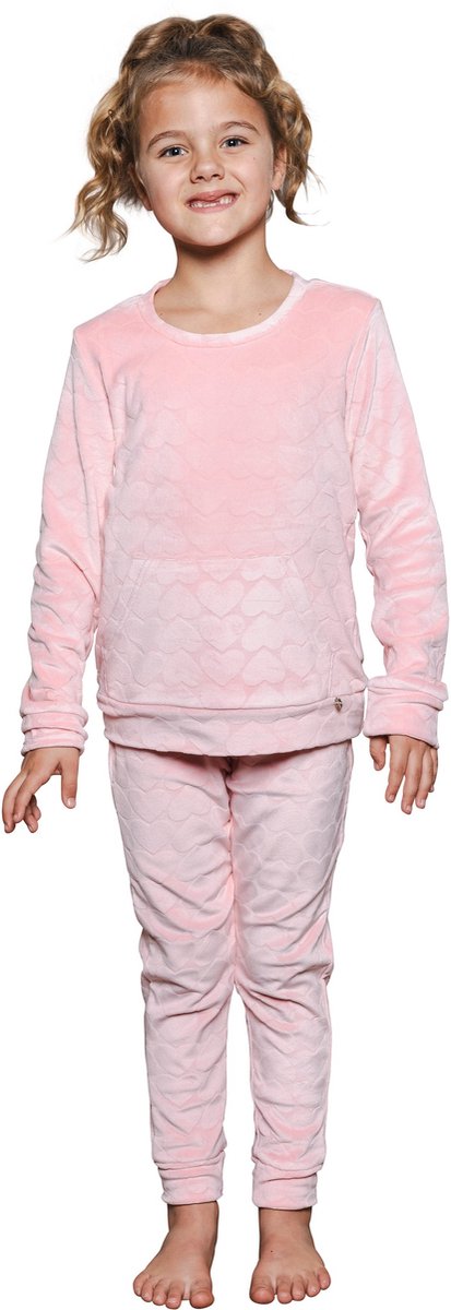 MyRebelle - Endless Love - Pyjama - Fleece - Roze - Hartjes - Maat 116