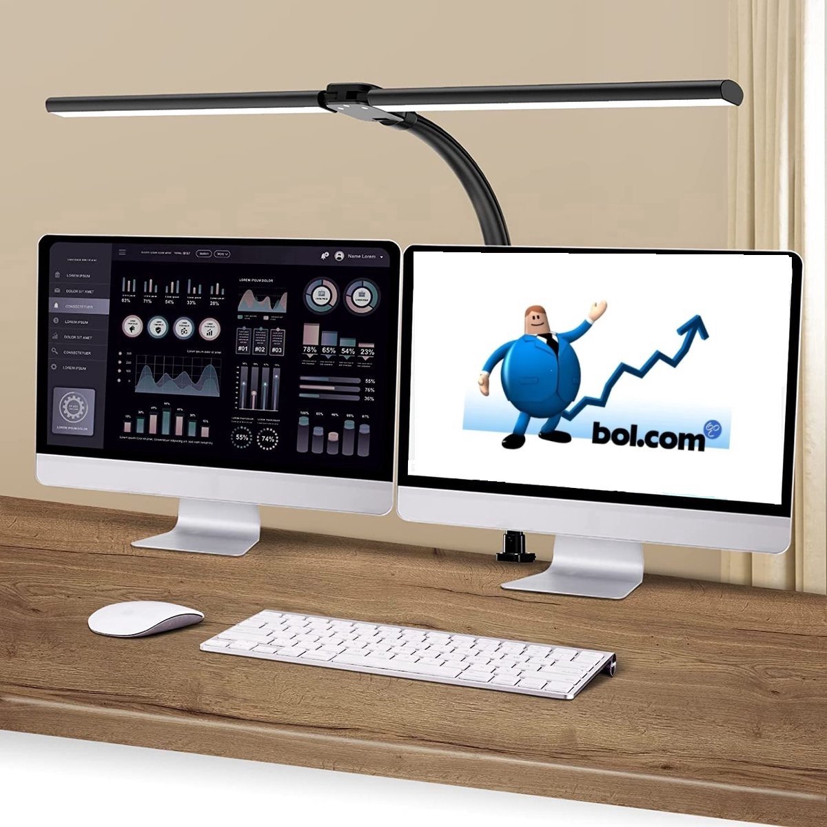 FitCasa LED Bureaulamp met Klem