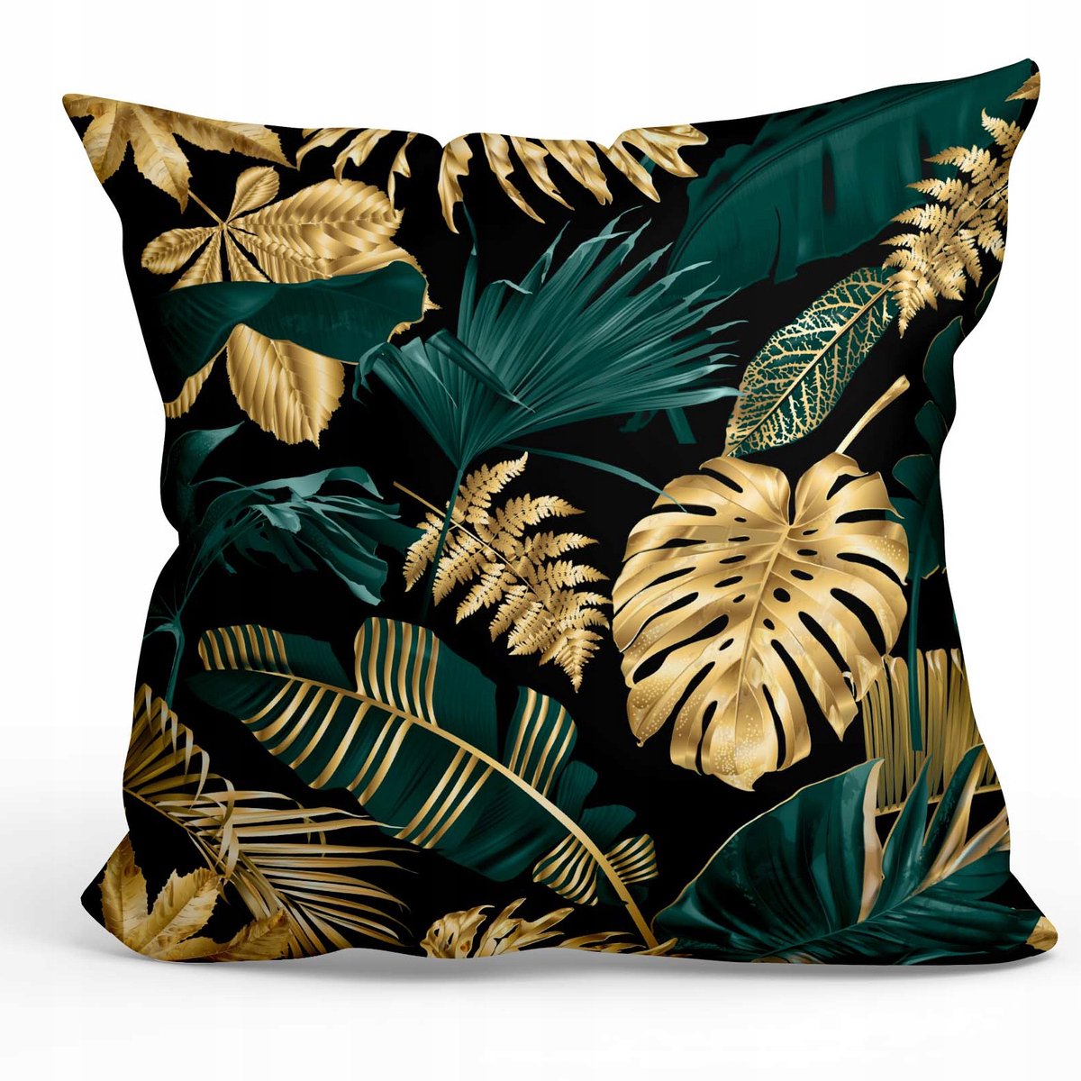 Decoratieve Kussenhoes Velours Groene Bladeren 40x40 cm