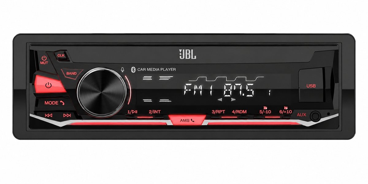 JBL Celebrity 350EU – Bluetooth Autoradio – 1-DIN – USB & AUX – AM/FM Radio – 4V RCA Pre-Out – 4 x 50 Watt