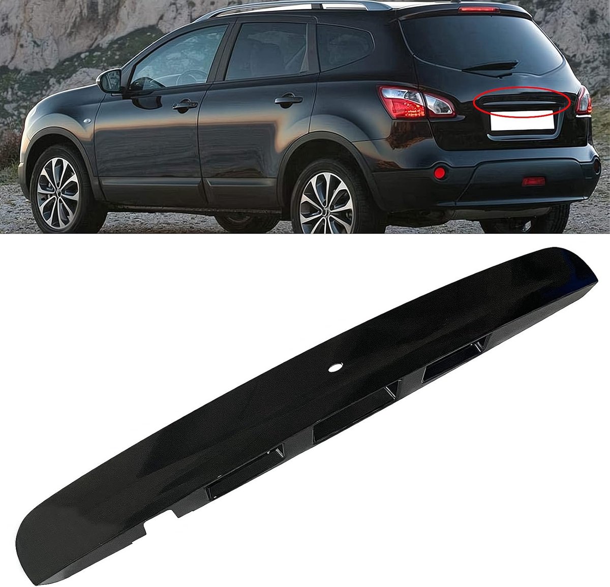 Kofferbakhandgreep Qashqai J10 2007-2014 - Zwart - Vervangend onderdeel - Eenvoudige installatie - ShopVlot