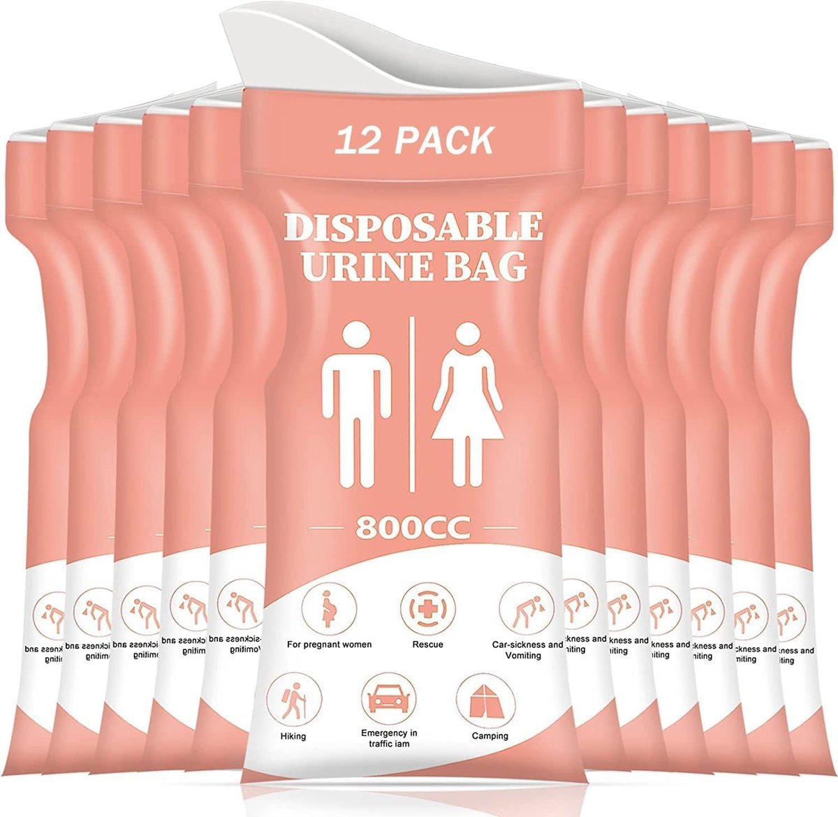 10 stuks urinoir voor mannen en vrouwen, roze noodurinoir - ShopVlot