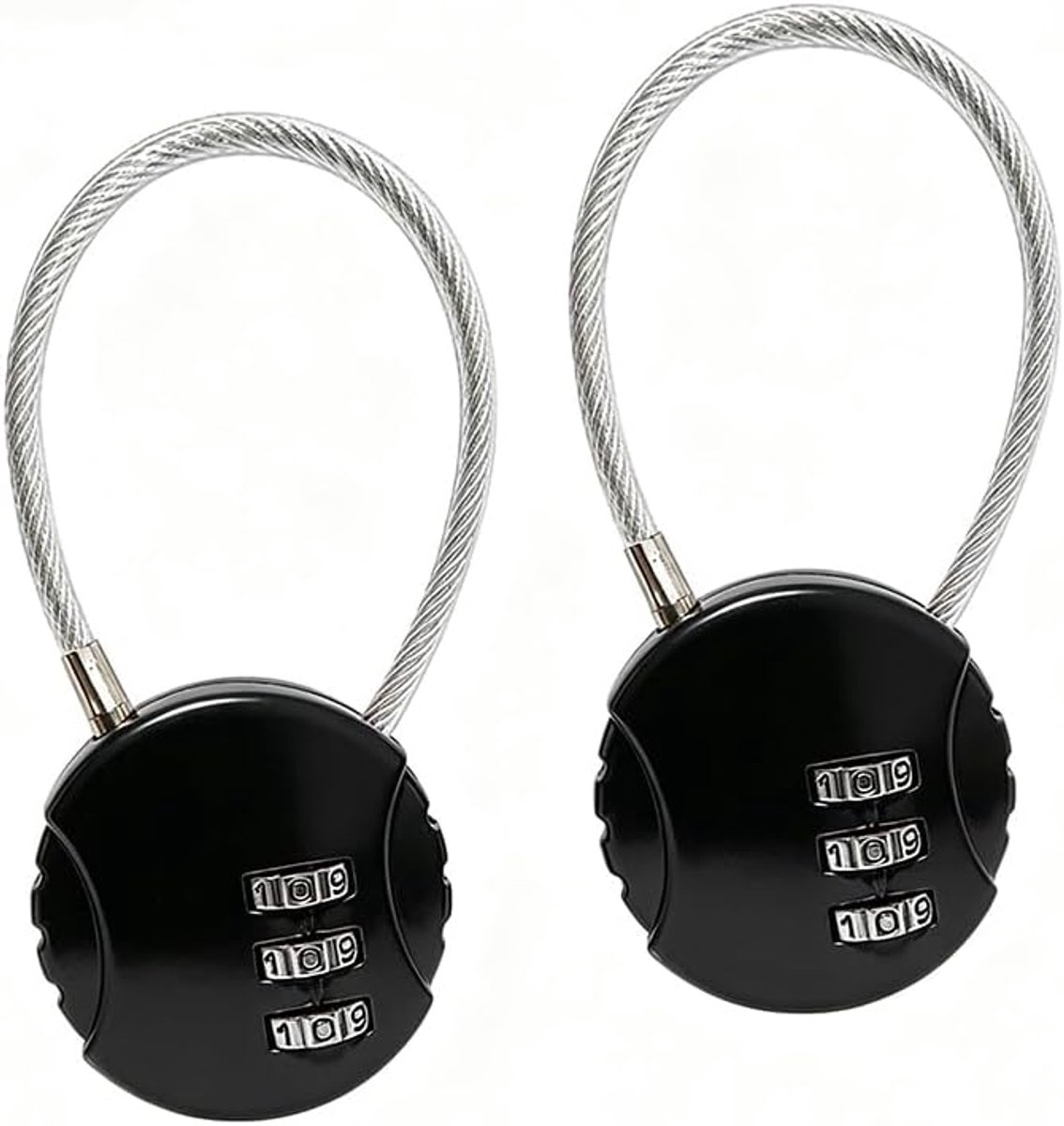 (zwart) 2 waterdichte hangsloten, 20,3 cm, voor buiten - ShopVlot