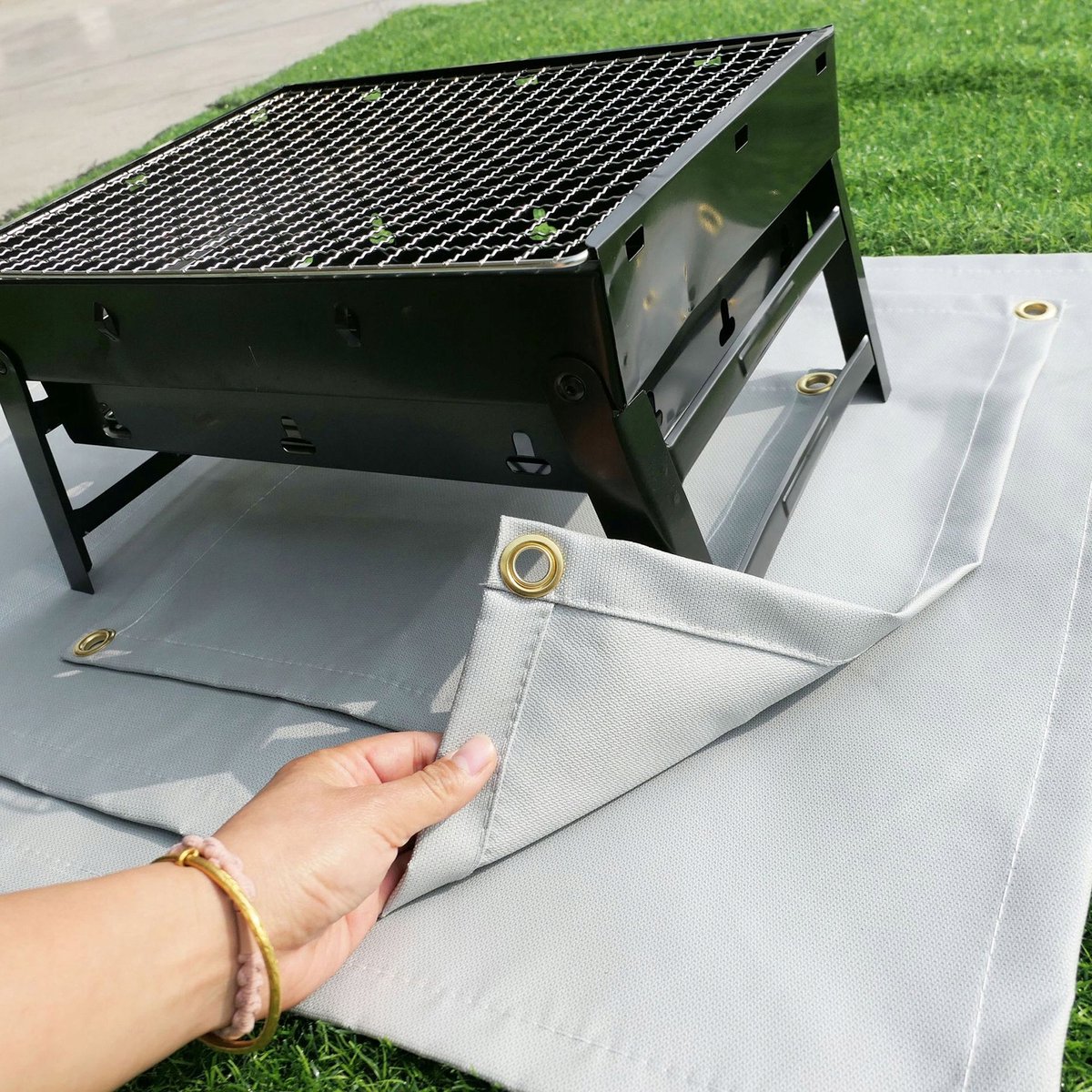 Vuurbestendige Grillmat 100cm - Bescherm uw terras en gazon