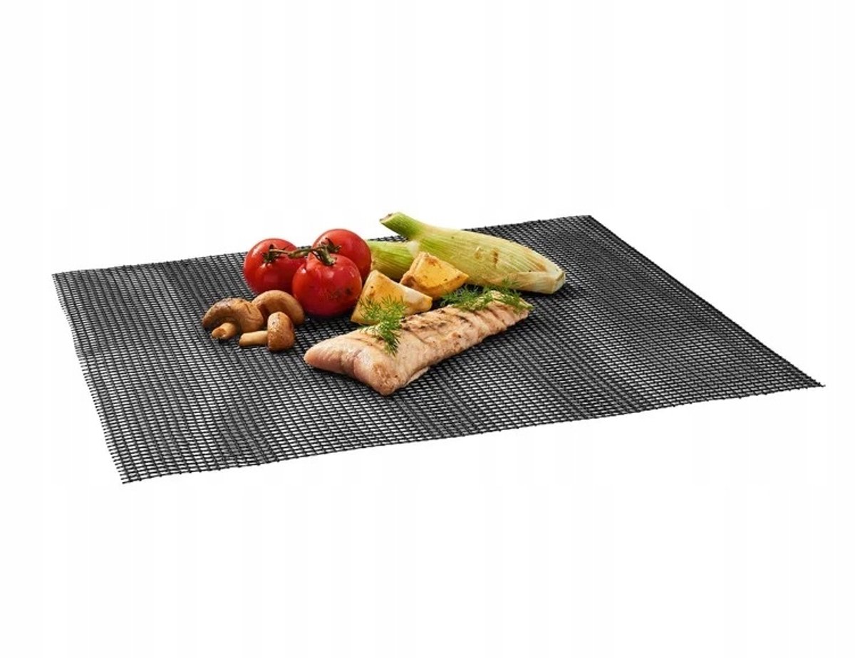 Merkloze Grillmatten Set (2 stuks) 36x42 cm - Anti-aanbak & Herbruikbaar