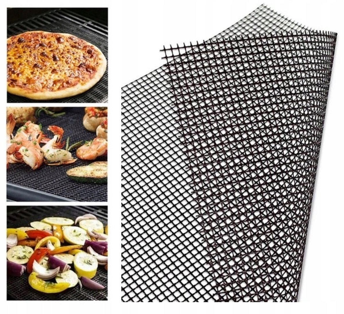 Herbruikbare Grillmat 36x42cm - Perfect voor Vlees, Vis en Groenten