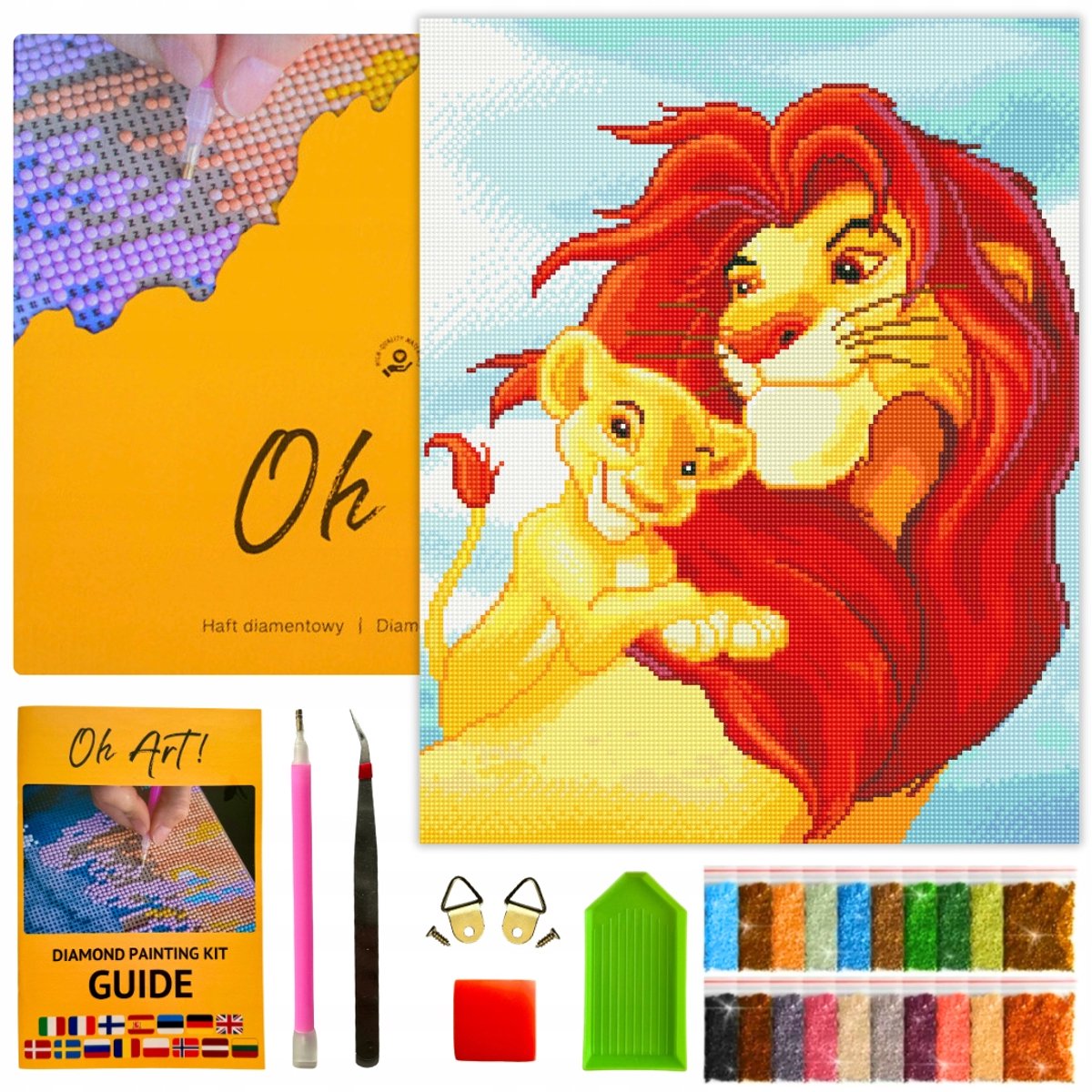 5D diamantschilderset met lijst 40x50 cm - Merkloos