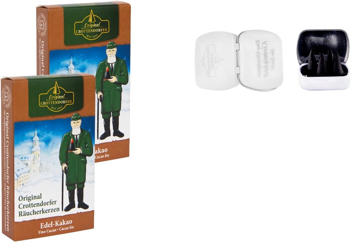 Crottendorfer Smoking Candles Noble Cocoa Set of 2 - in standard size M - ShopVlot