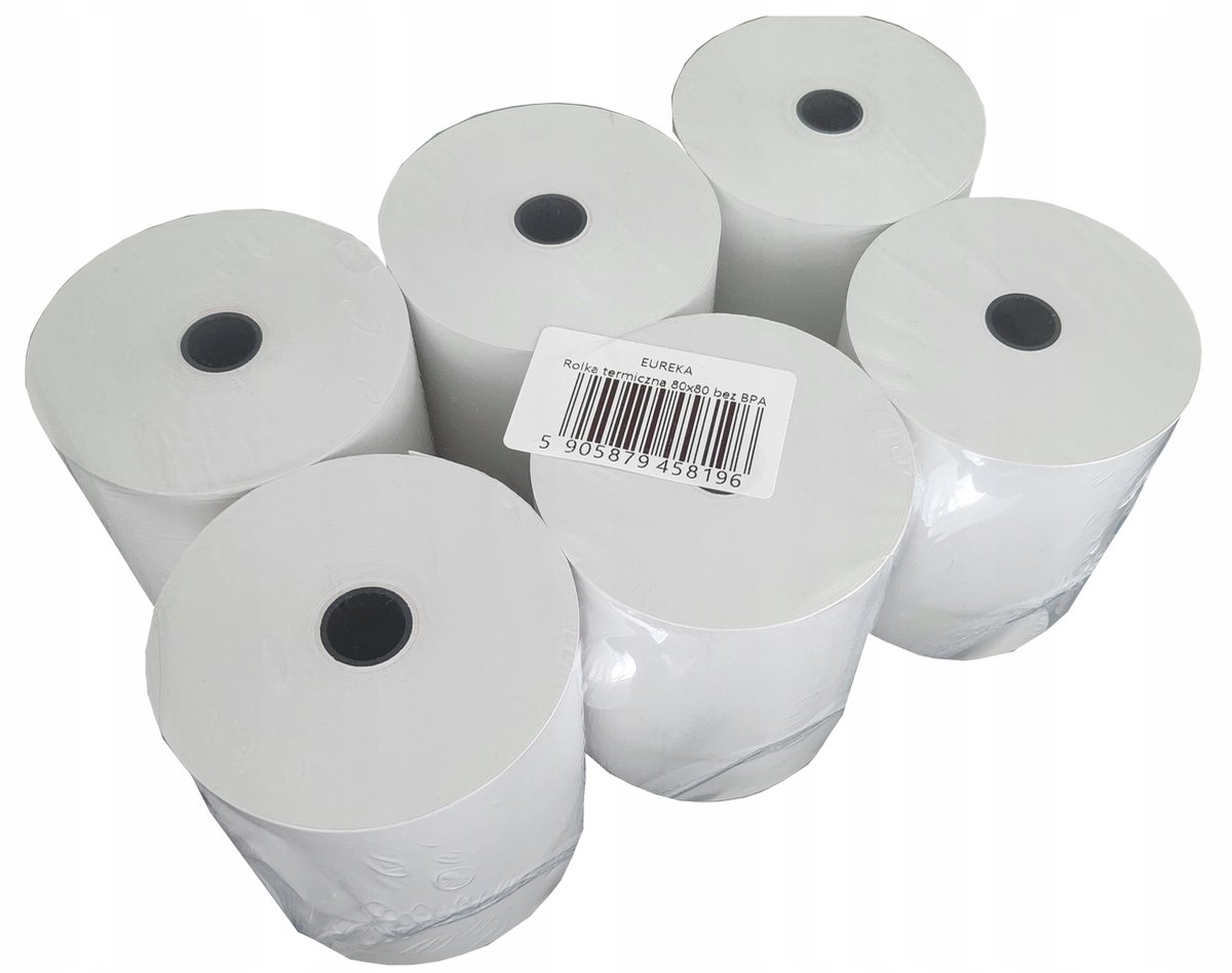 Thermische kassarollen 80x80mm - 6 stuks