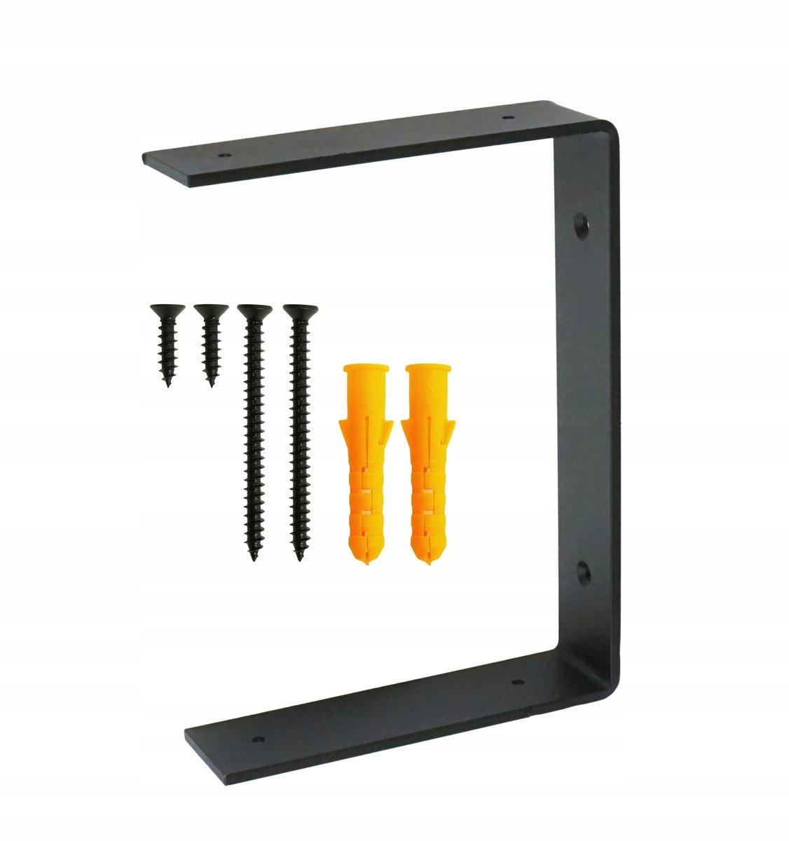 Zwarte Metalen Plankdrager Zwart Mat 150x210x40mm