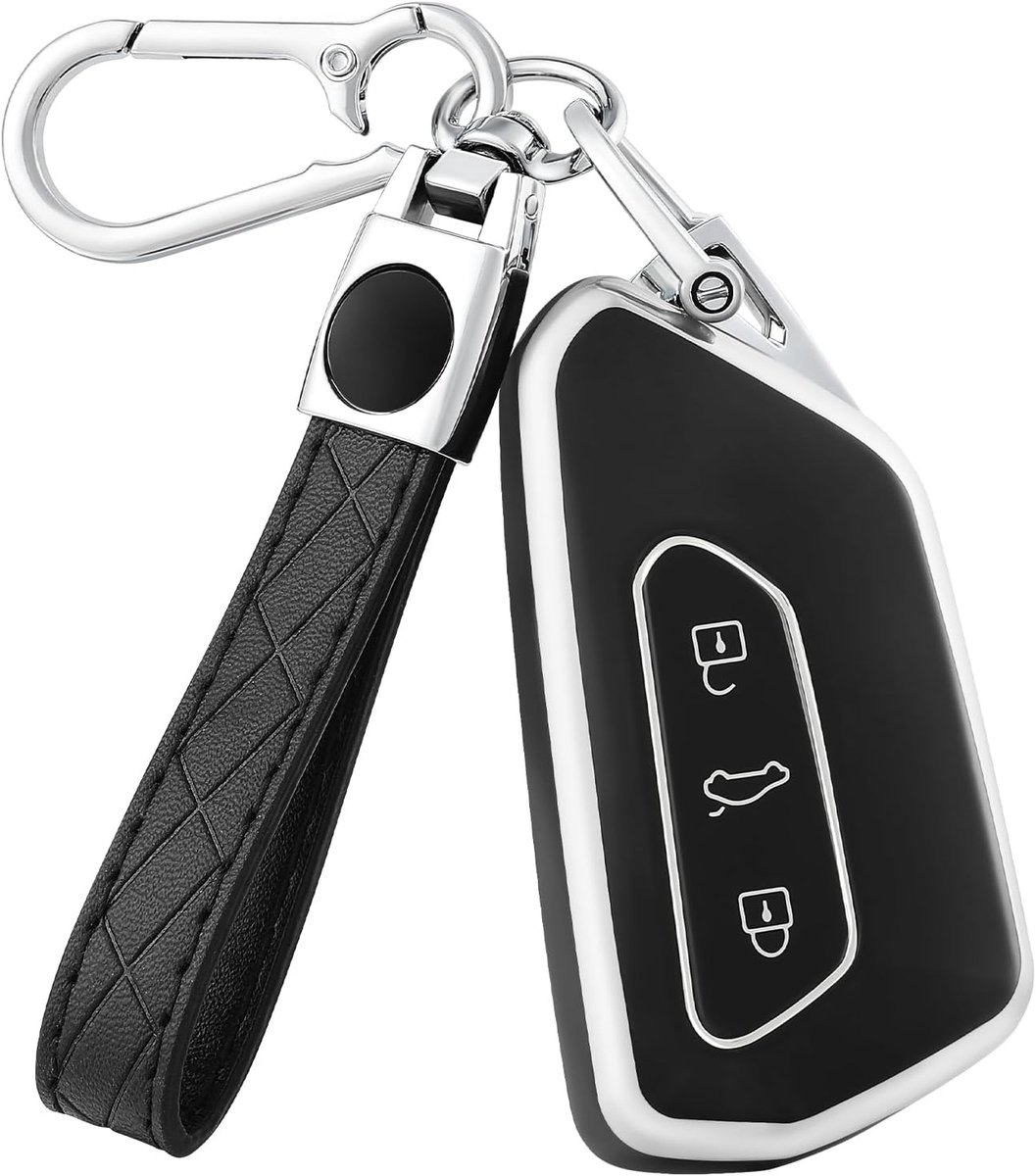 Car Key Cover Key Cover Key Case Car Key Case for VW Golf 8 ID3 ID4 GTI GTE MK8 Seat Leon MK4 Ateca Tarraco Skoda - ShopVlot