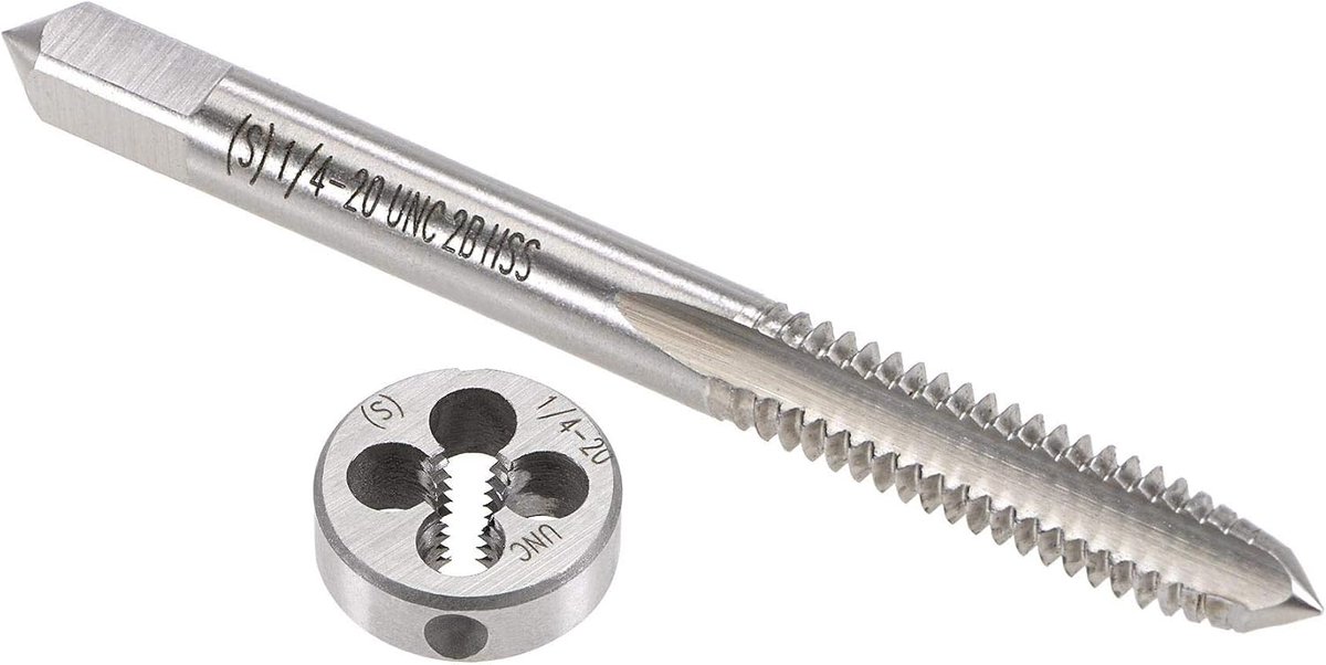sourcing map 1/4"-20 UNC Thread Drill Set, HSS Machine Thread Drill Bit with Round Thread Drill, Right Hand - ShopVlot
