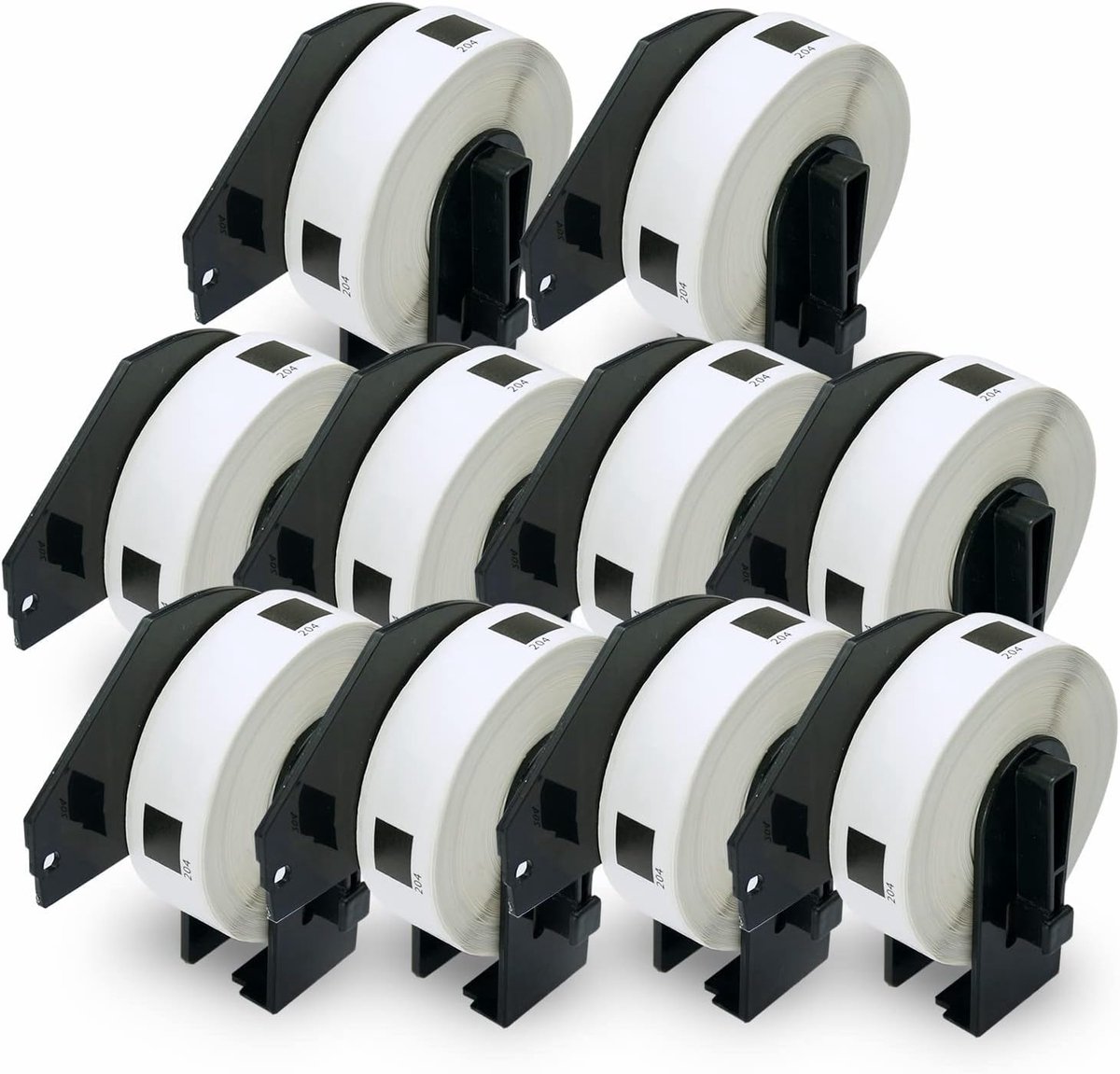 BETCKEY - 10 Rolls DK-11204 Labels Compatible with Brother, 17mm x 54mm, 4000 Labels, Paper Labels for Brother - ShopVlot
