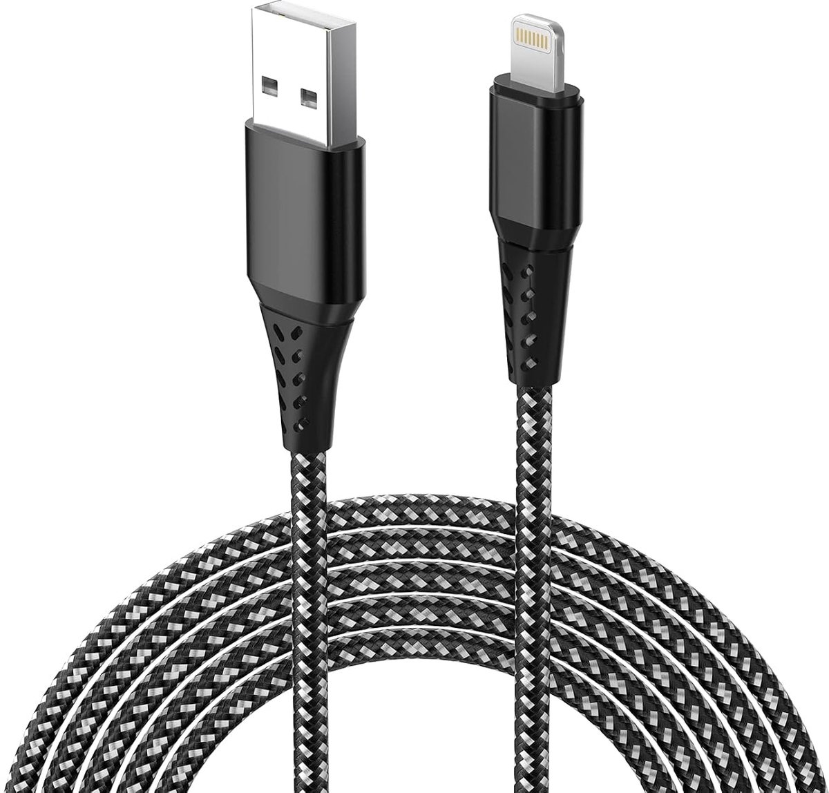 Telefoon oplaadkabel 5M - extra lange nylon gevlochten kabel - snelladen - gebruik tijdens opladen - ShopVlot